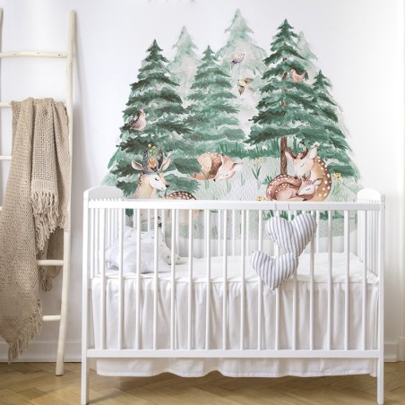 Seinakleebis XXL hirved metsas