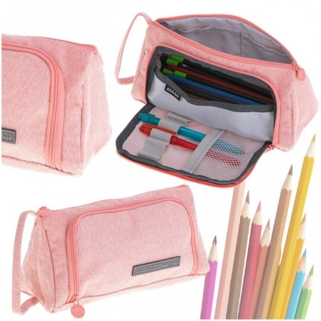 Kahe sahtliga kooli pinal, laiendatav, 3in1, roosa