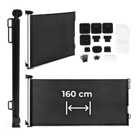 Värav, tõke, rullkardin, 160 cm, kaitsev, treppidele ja ustele, must