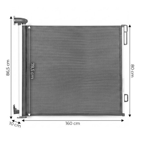 Värav, tõke, rullkardin, 160 cm, kaitsev, treppidele ja ustele, hall