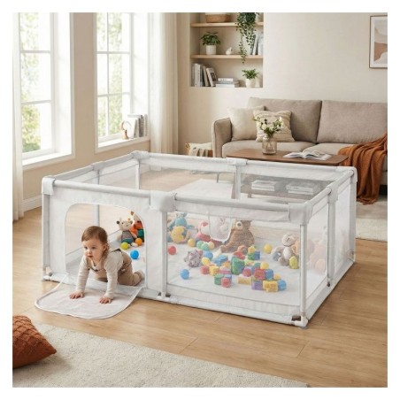 Beebi mänguaedik 160x200 cm, hall + kandekott