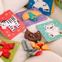 Puidust puslede komplekt Loomad Montessori FSC