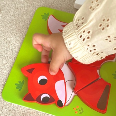Puidust puslede komplekt Loomad Montessori FSC