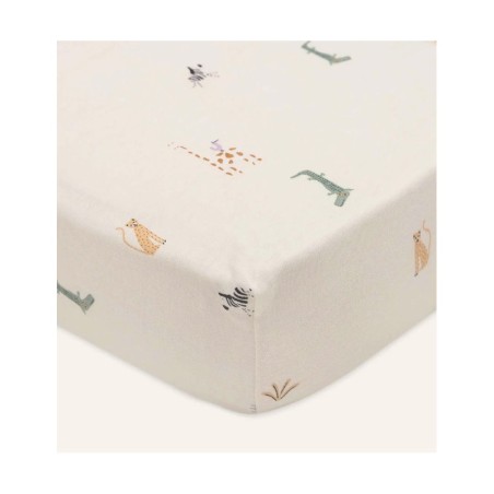 Kummiga lina jersey puuvill, 70x140 cm, Jungle Jambo