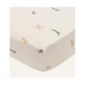 Kummiga lina jersey puuvill, 70x140 cm, Jungle Jambo