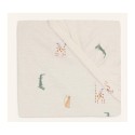 Kummiga lina jersey puuvill, 70x140 cm, Jungle Jambo
