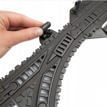 Elektrirongi rööbastee retro rongivedur + 2 vagunit – 76-osaline komplekt