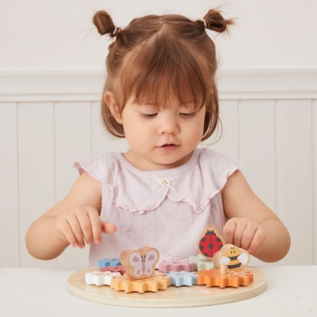 PolarB puidust värvilised Montessori hammasrattad