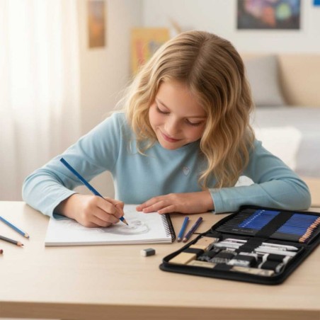 Pliiatsite, söe ja tarvikute komplekt, 54 osa