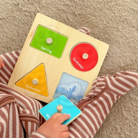 Montessori sensoorne hariduslik FSC mänguasjadega kast 6in1, 13-15 kuud
