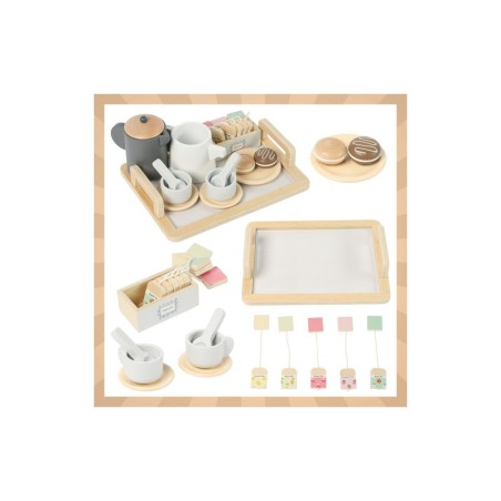 Puidust teejoomise nõude komplekt 16 osa