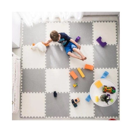 Suur puslematt hall/valge 180x180cm 9 osa