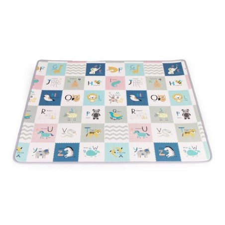 Lastele mõeldud vahtplastist mängumatt, hariv kahepoolne rullitav