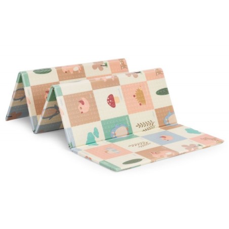 Lastele mängumatt vahtmatt 200x180 cm, kahepoolne, kokkupandav, hariv + IPLAY kott