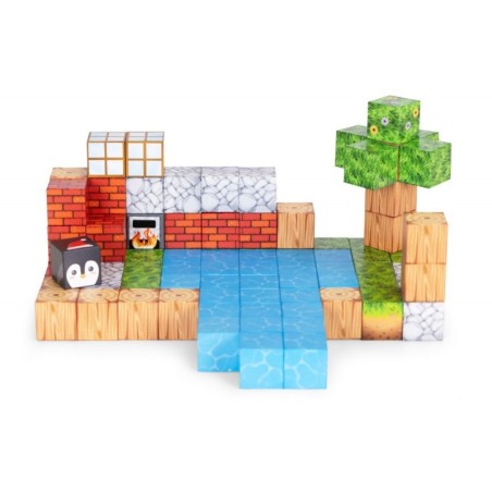 Magnetiliste ehitusklotside (2,5x2,5 cm) komplekt lastele 87 osaline, magnetkuubikud