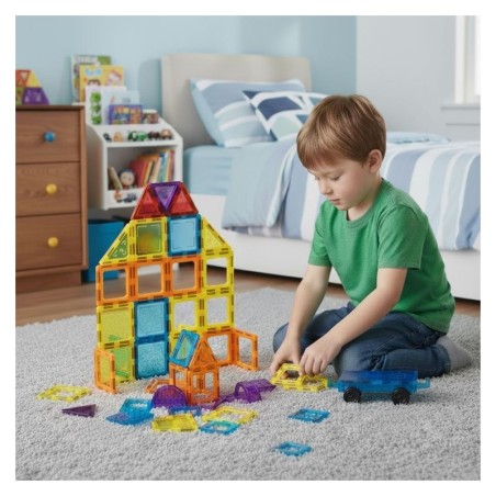 Magnetklotsid ehitusklotsid, auto maja, 45 osa