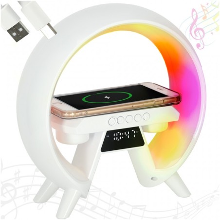 LED öövalgusti RGB kõlar induktsioonlaadija raadio äratuskell kell