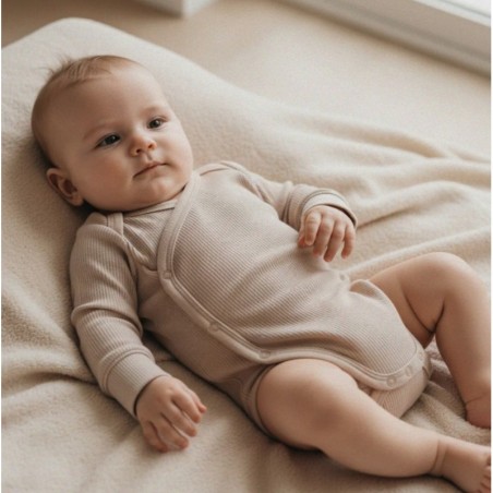 Hõlmikbodi beebile, helebeež, pikad varrukad