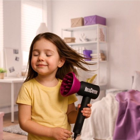 Juuksurikomplekt lastele, föön, sirgendaja, heli valgus 19 eset