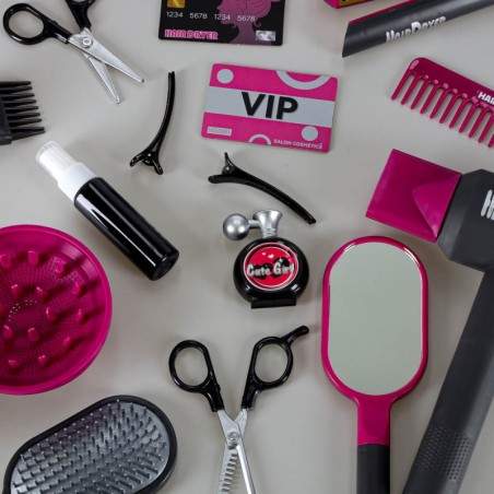 Juuksurikomplekt lastele, föön, sirgendaja, heli valgus 19 eset