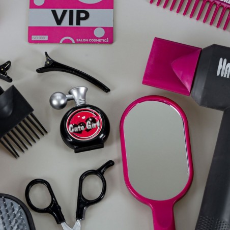 Juuksurikomplekt lastele, föön, sirgendaja, heli valgus 19 eset