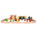 CLASSIC WORLD puidust rongikomplekt + figuurid 110 tk.