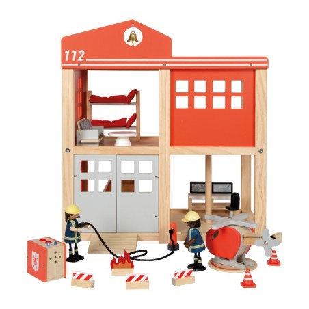 Suur puidust tuletõrje maja koos aksessuaaridega