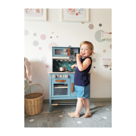 Puidust laste mänguköök tasty, sinine