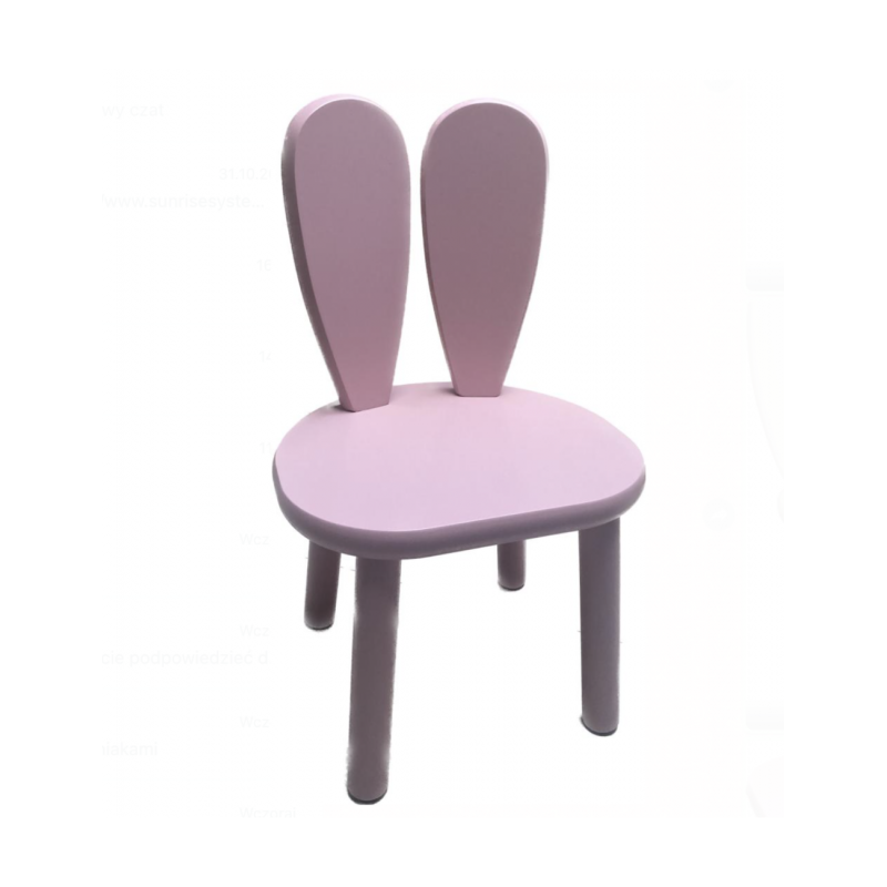 Laste puidust tool Bunny, roosa