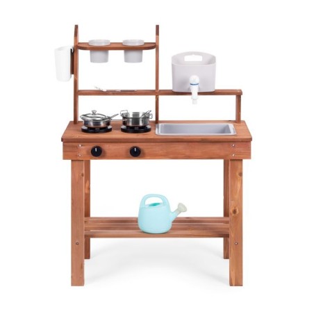 Mudaköök veega, kuusepuidust lasteköök, realistlike detailidega