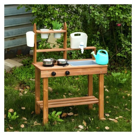 Mudaköök veega, kuusepuidust lasteköök, realistlike detailidega