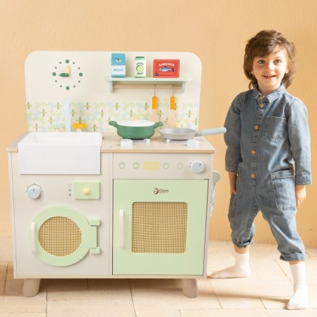 XXL multifunktsionaalne puidust köök pesumasina ja tarvikutega