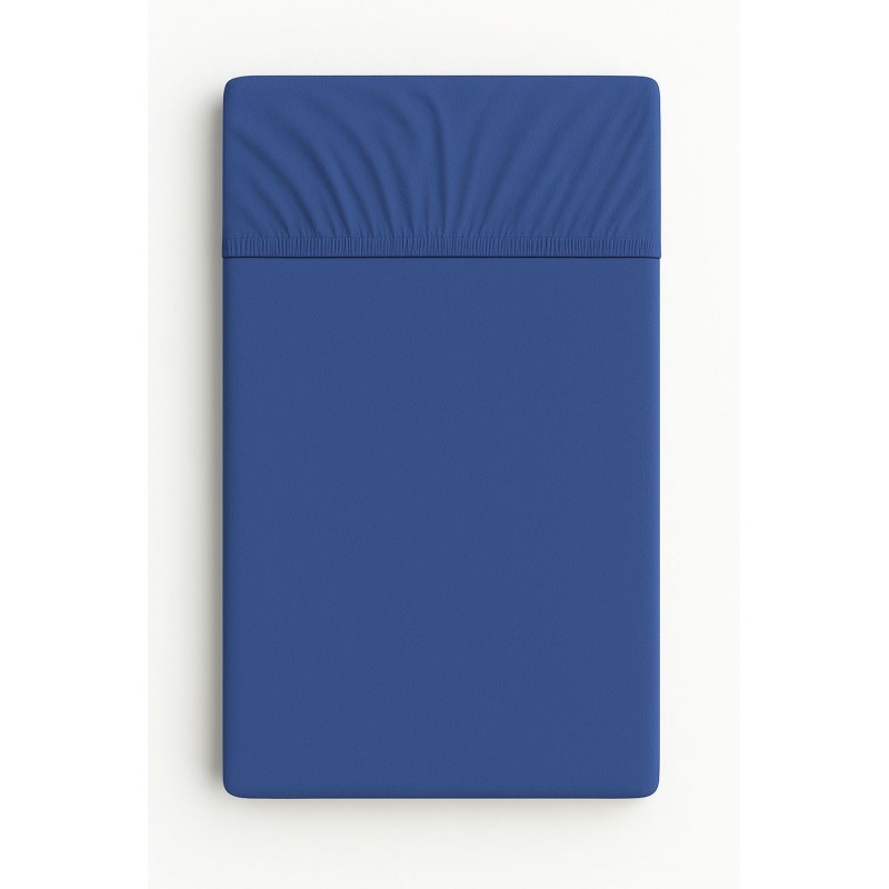 Kummiga voodilina jersey 120x60 cm, tumesinine