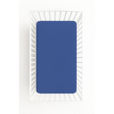 Kummiga voodilina jersey 120x60 cm, tumesinine