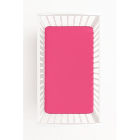 Kummiga voodilina jersey 120x60 cm, tumeroosa