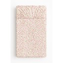 Kummiga voodilina 120x60 cm, little pink flowers