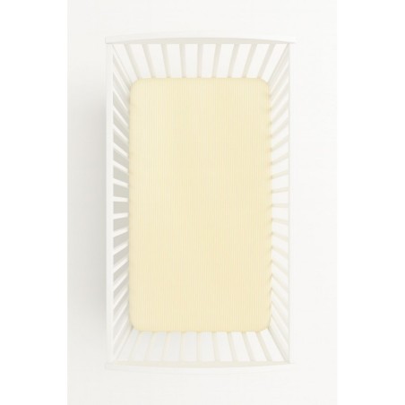 Kummiga voodilina 120x60 cm, yellow stripes