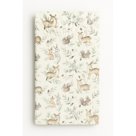 Kummiga voodilina 120x60 cm, woodland olive