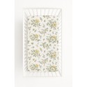 Kummiga voodilina 120x60 cm, clematis on beige