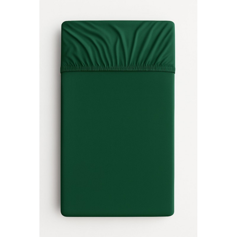 Kummiga voodilina 120x60 cm, bottle green