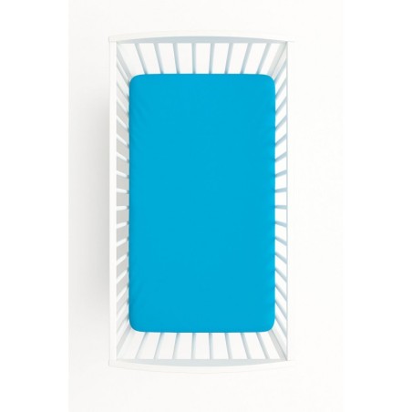 Kummiga voodilina 140x70 cm, türkiis