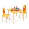 Lastemööbli komplekt: laud + 2 kaelkirjak tooli