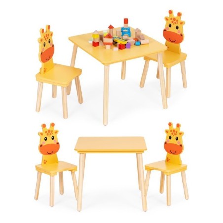 Lastemööbli komplekt: laud + 2 kaelkirjak tooli