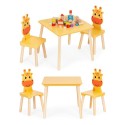 Lastemööbli komplekt: laud + 2 kaelkirjak tooli