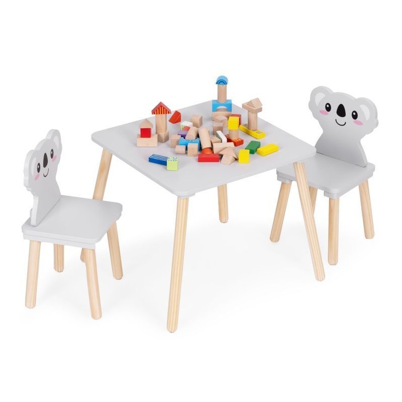 Lastemööbli komplekt: laud + 2 koaala tooli