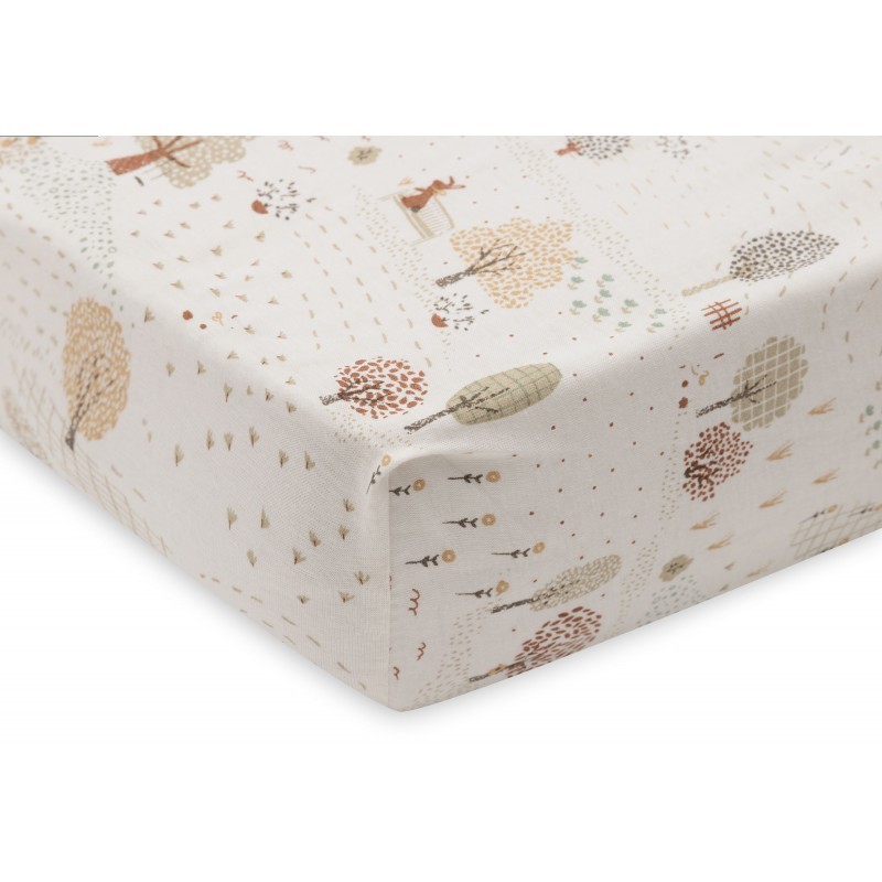 Kummiga lina jersey puuvill, 70x140 cm, Tiny Park