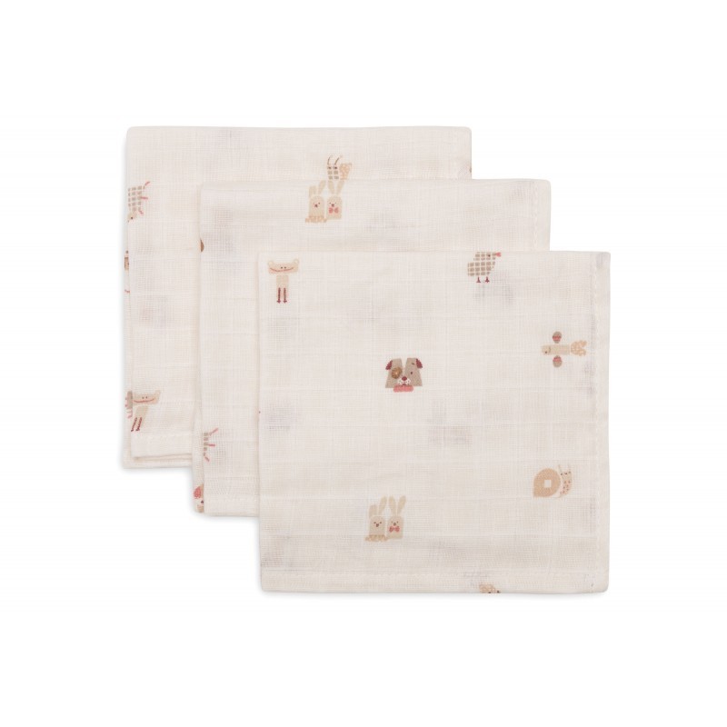 Musliin lapid 3 tk, 31x31 cm, Animal Friends