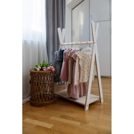 Tipi riidestange lastele, väike, valge
