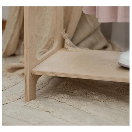 Laste puidust riidestange Soft, väike, naturaalne