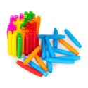 Värvilised sensoorsed hüpiktorud lastele, ühendamiseks, 60 tükki
